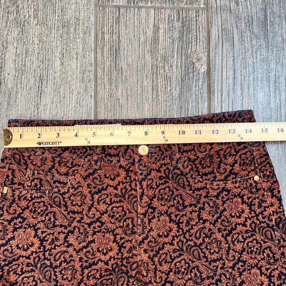 Pilcro‎ and the Letterpress Anthropologie Paisley Corduroy Pants Size 28 - Picture 8 of 12